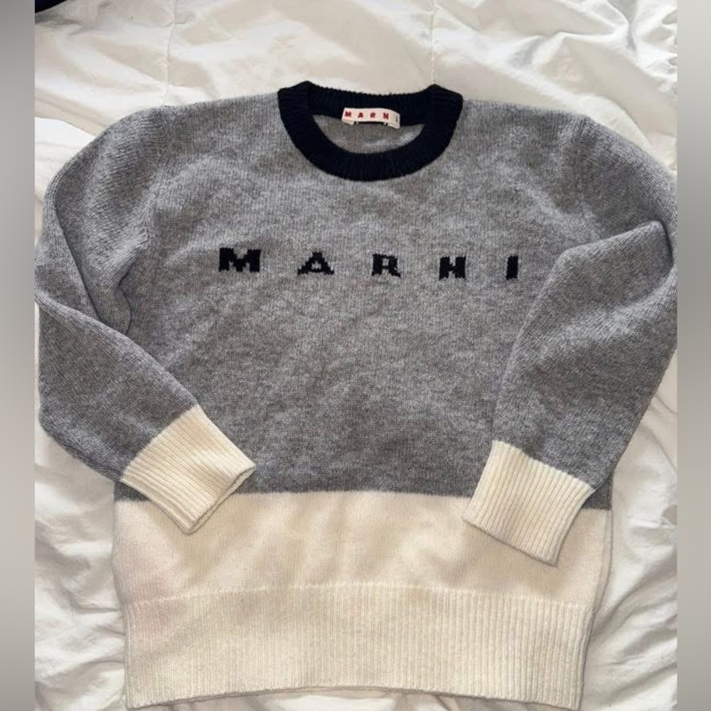 Gray and Cream Marni Sweater